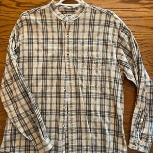 Mens Llbean plaid button down